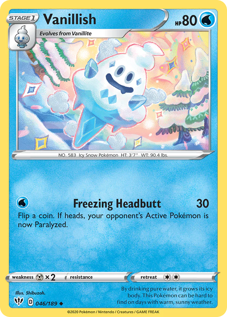 Vanillish (46/189) - [Reverse Holo] Darkness Ablaze (DAA)