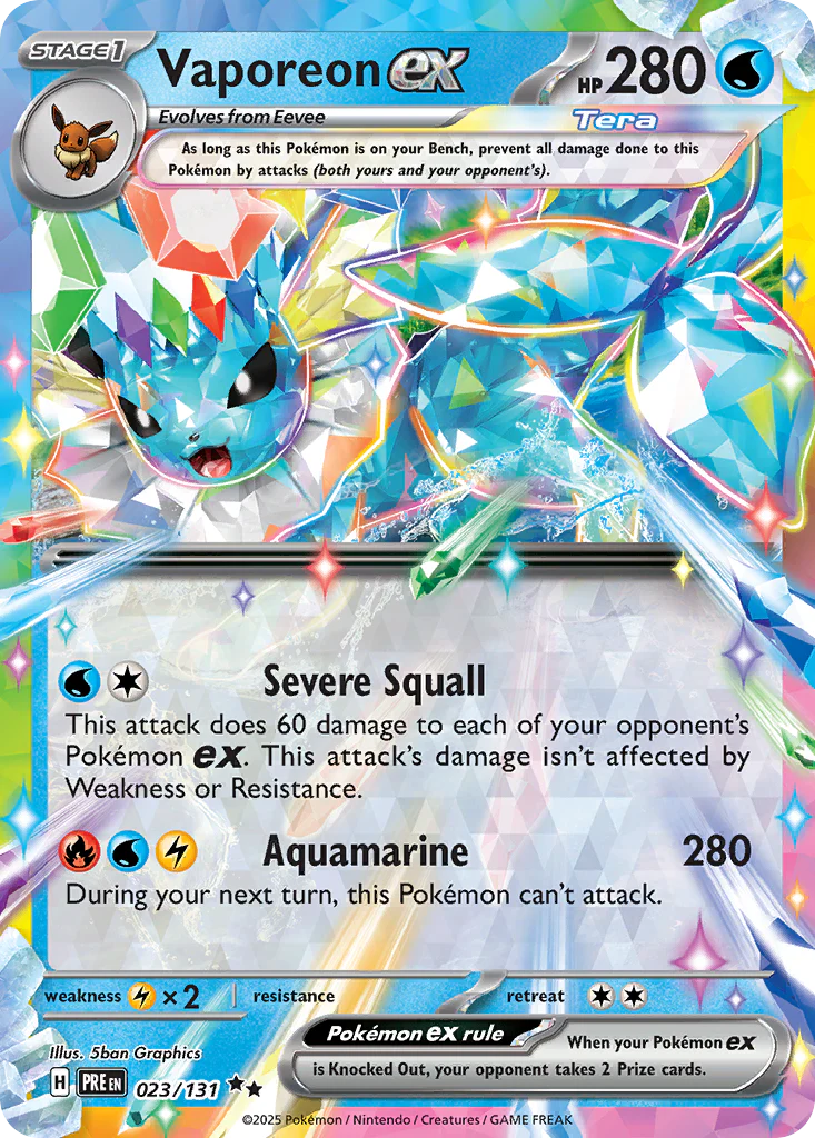 Vaporeon ex (23/131) - [Holo Foil] Prismatic Evolutions (PRE)