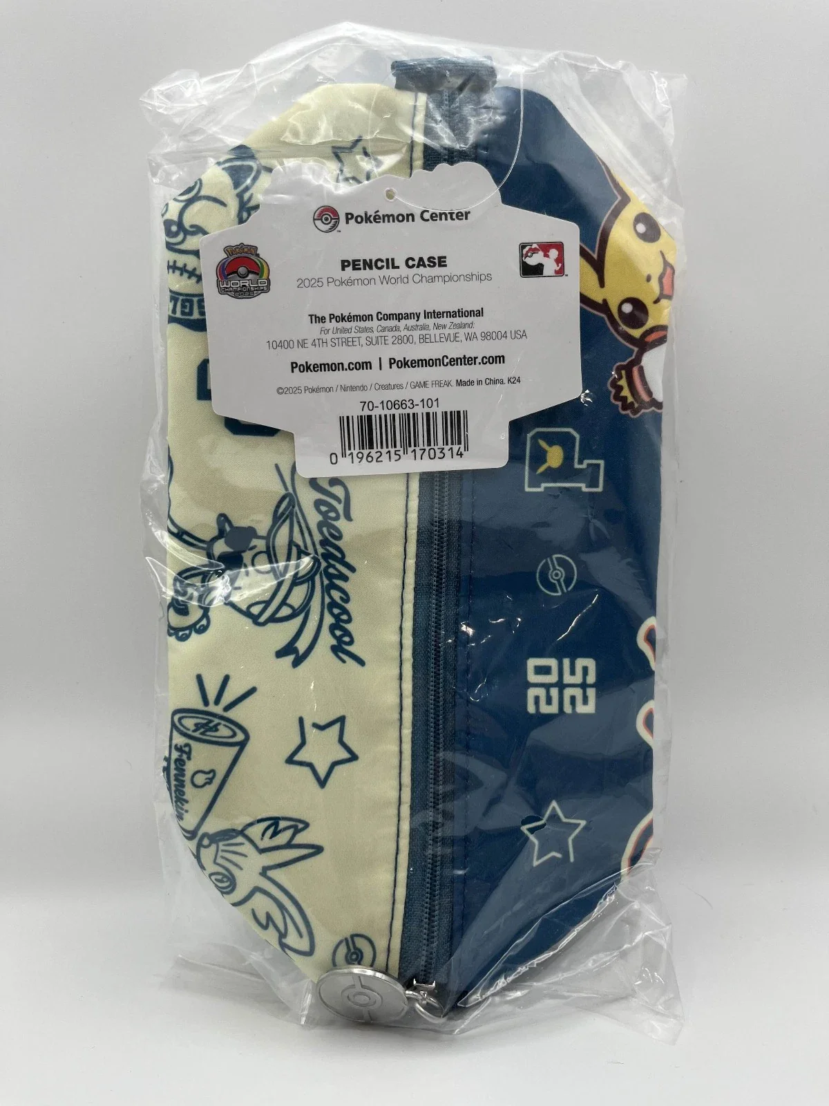 Varsity Pikachu Pencil Case - Pokemon Center Pokemon Worlds 2025 Exclusive