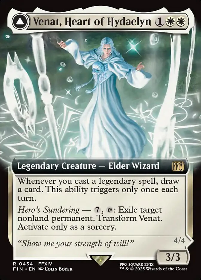Venat, Heart of Hydaelyn // Hydaelyn, the Mothercrystal (434) - [Foil, Extended Art] Final Fantasy (FIN)