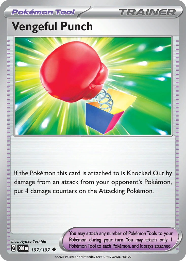 Vengeful Punch (197/197) - [Reverse Holo] Obsidian Flames (OBF)