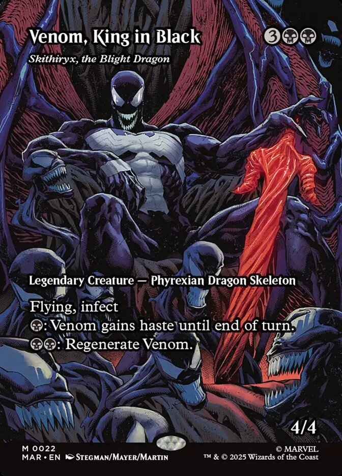 Venom, King in Black - Skithiryx, the Blight Dragon (22) - [Foil, Borderless] Marvel Universe (MAR)
