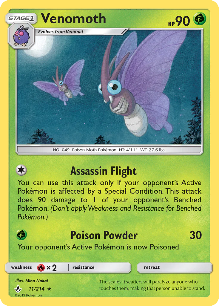 Venomoth (11/214) - Unbroken Bonds (UNB)