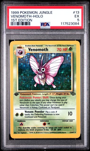 Venomoth (1st Edition) #13 - [Graded PSA 5] Jungle (JU)