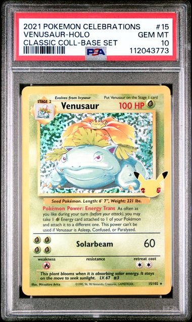 Venusaur #15 - [Graded PSA 10] Celebrations Classic Collection