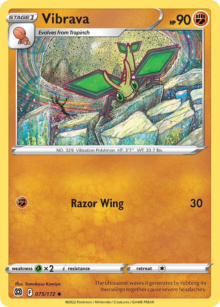 Vibrava (75/172) - [Reverse Holo] Brilliant Stars (BRS)