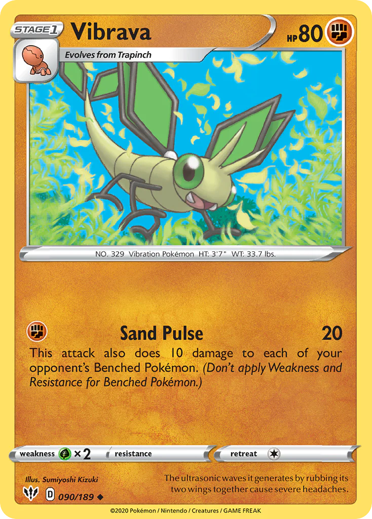 Vibrava (90/189) - [Reverse Holo] Darkness Ablaze (DAA)