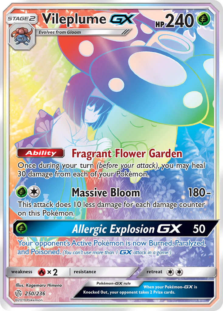 Vileplume-GX (250/236) - [Rainbow Holo] Cosmic Eclipse (CEC)