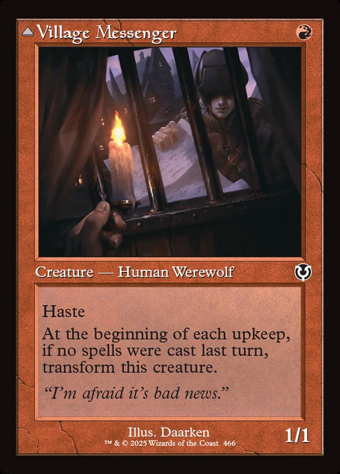 Village Messenger // Moonrise Intruder - [Foil, Retro Frame] Innistrad Remastered (INR)