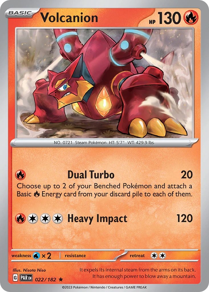Volcanion (22/182) - [Reverse Holo] Paradox Rift (PAR)