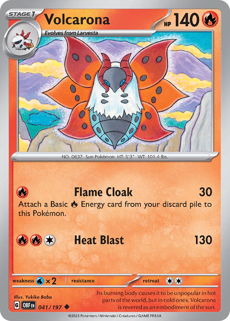 Volcarona (41/197) - Obsidian Flames (OBF)