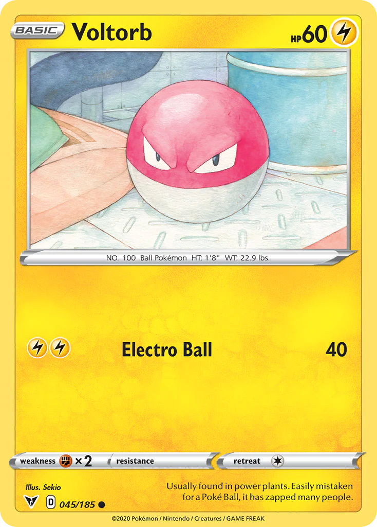 Voltorb (45/185) - [Reverse Holo] Vivid Voltage (VIV)