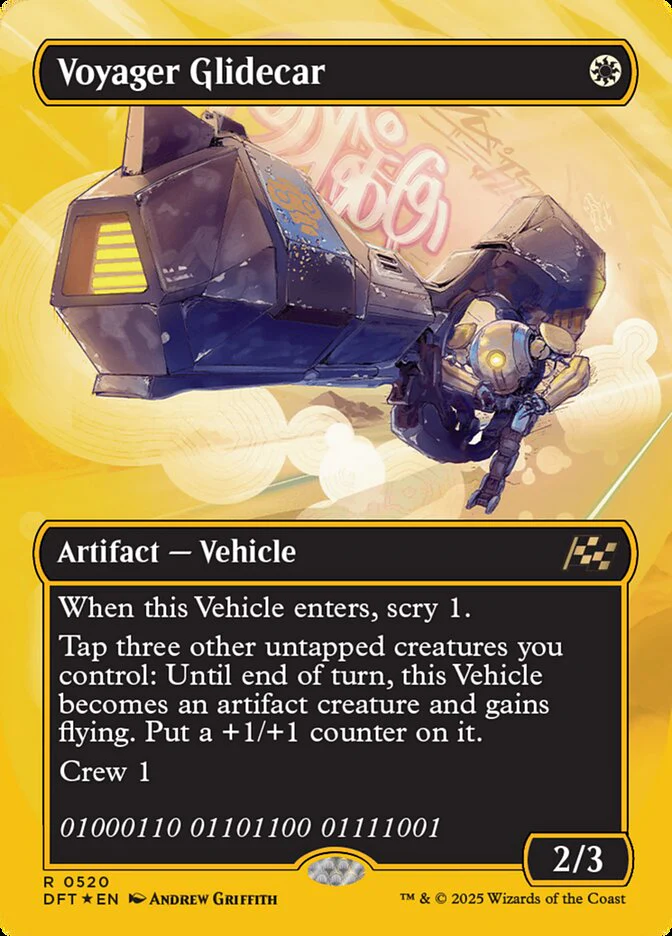Voyager Glidecar - [First Place Foil, Borderless] Aetherdrift (DFT)