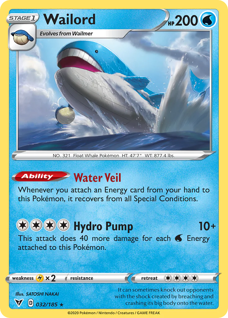 Wailord (32/185) - [Reverse Holo] Vivid Voltage (VIV)