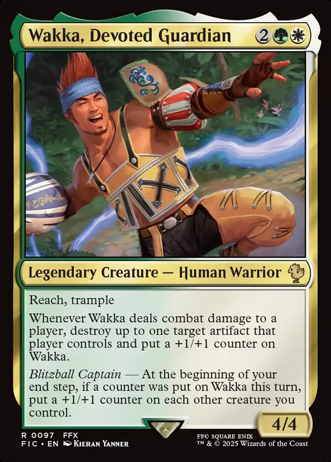 Wakka, Devoted Guardian (97) - [Surge Foil] Final Fantasy Commander (FIC)