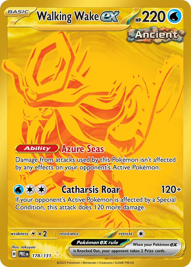 Walking Wake ex (178/131) - [Gold Holo] Prismatic Evolutions (PRE)