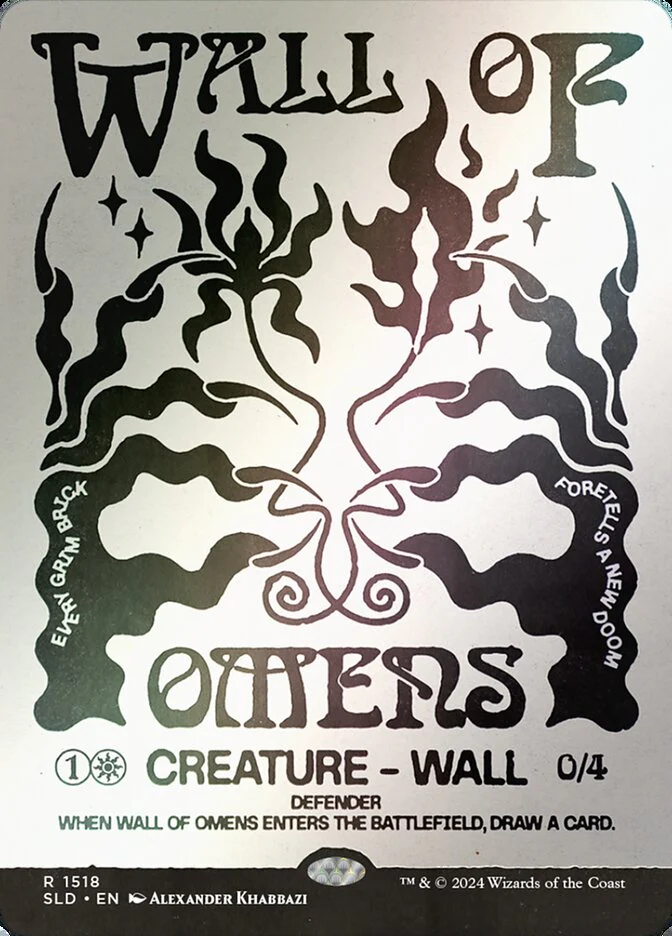 Wall of Omens (1518‚òÖ) - [Foil, Showcase] Secret Lair Drop (SLD)