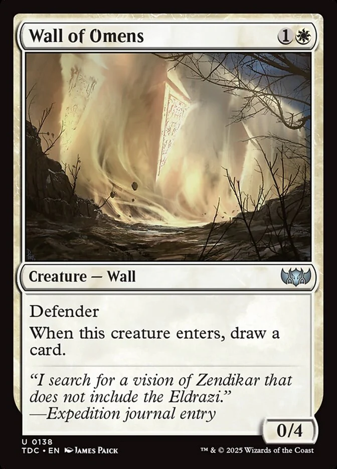 Wall of Omens - Tarkir: Dragonstorm Commander (TDC)