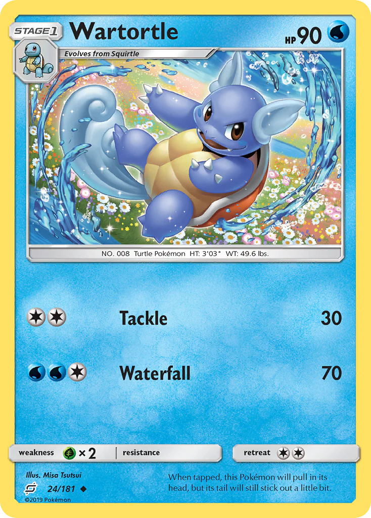 Wartortle (24/181) - [Reverse Holo] Team Up (TEU)