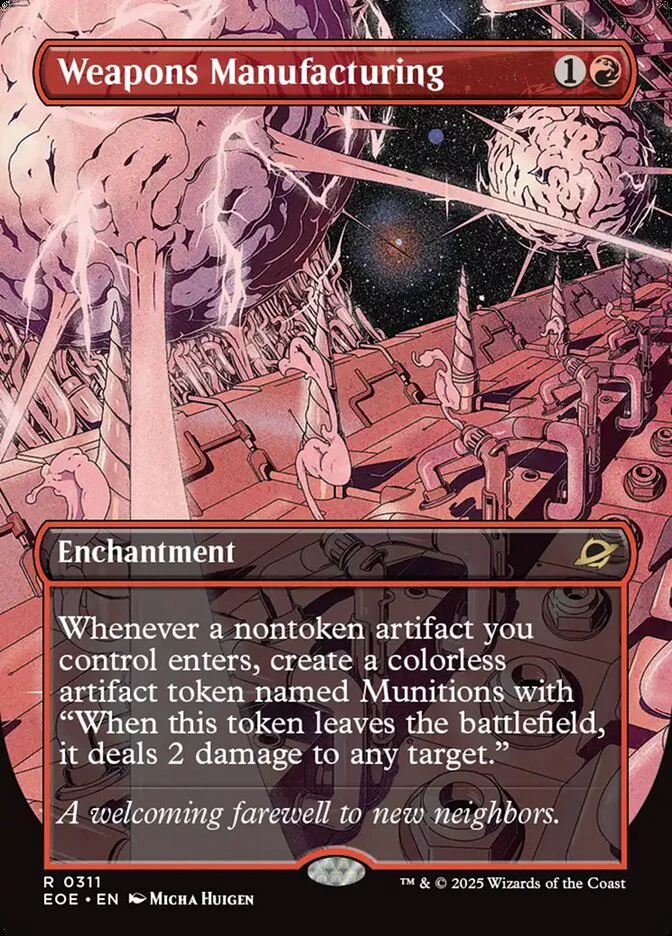 Weapons Manufacturing (311) - [Foil, Borderless] Edge of Eternities (EOE)