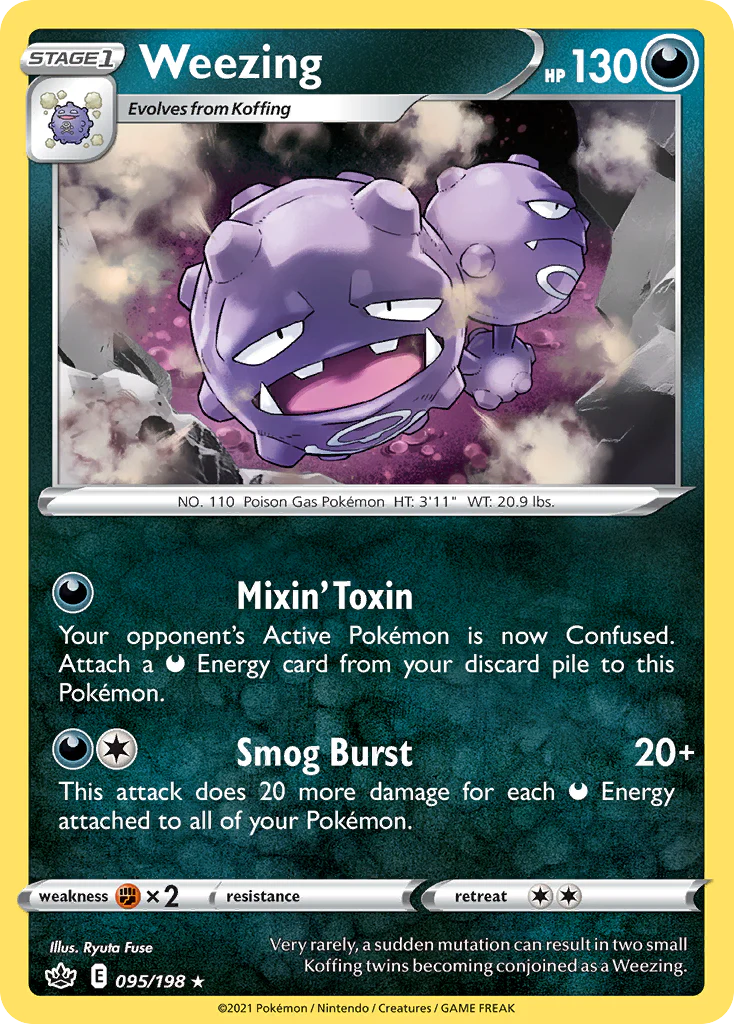 Weezing (95/198) - Chilling Reign (CRE)