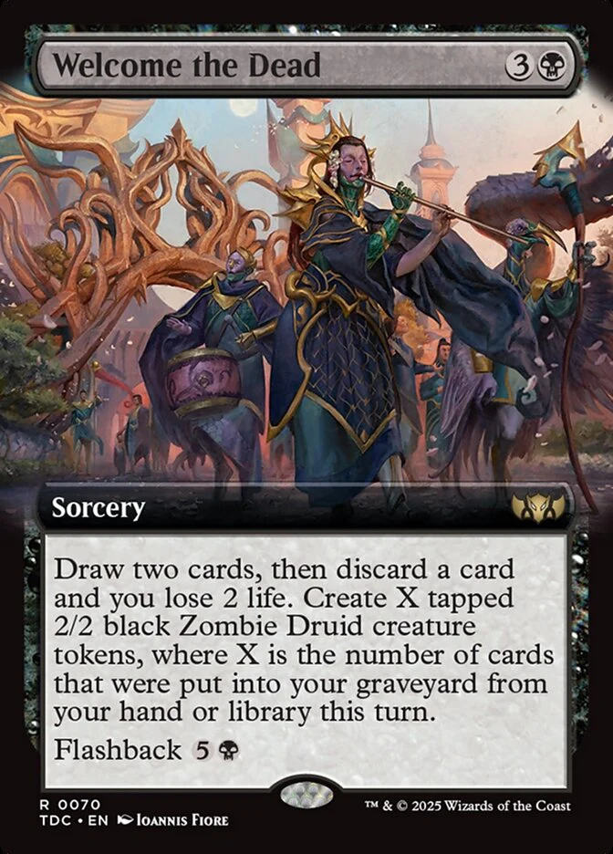 Welcome the Dead - [Extended Art] Tarkir: Dragonstorm Commander (TDC)
