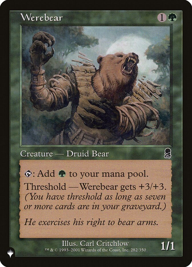 Werebear - The List (PLST)
