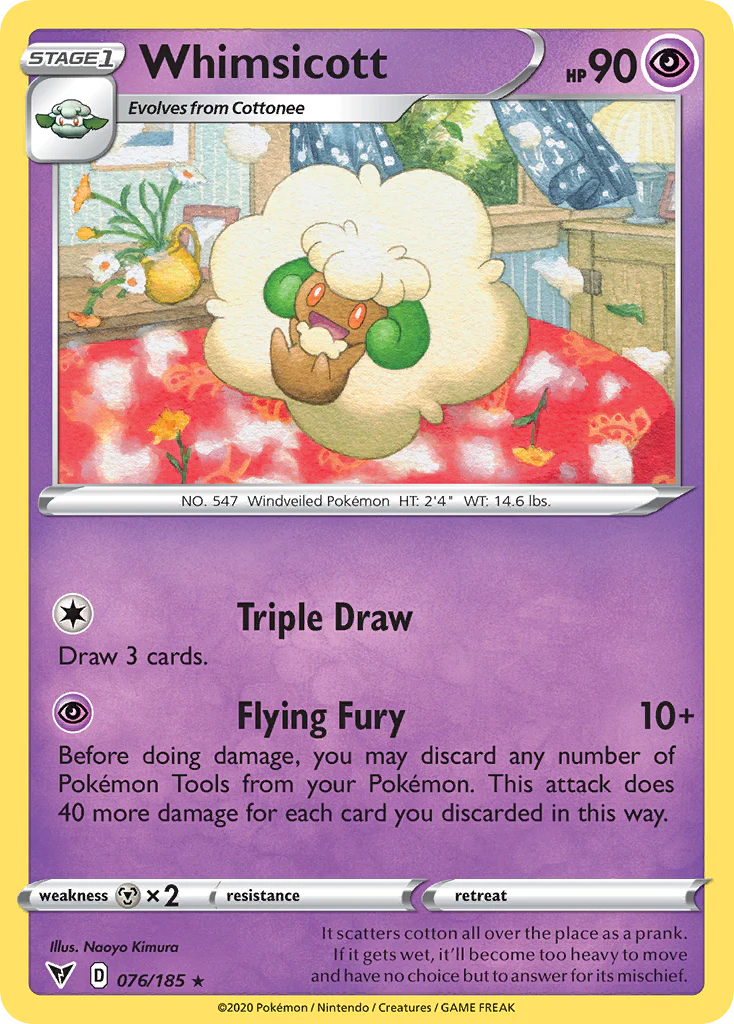 Whimsicott (76/185) - [Reverse Holo] Vivid Voltage (VIV)