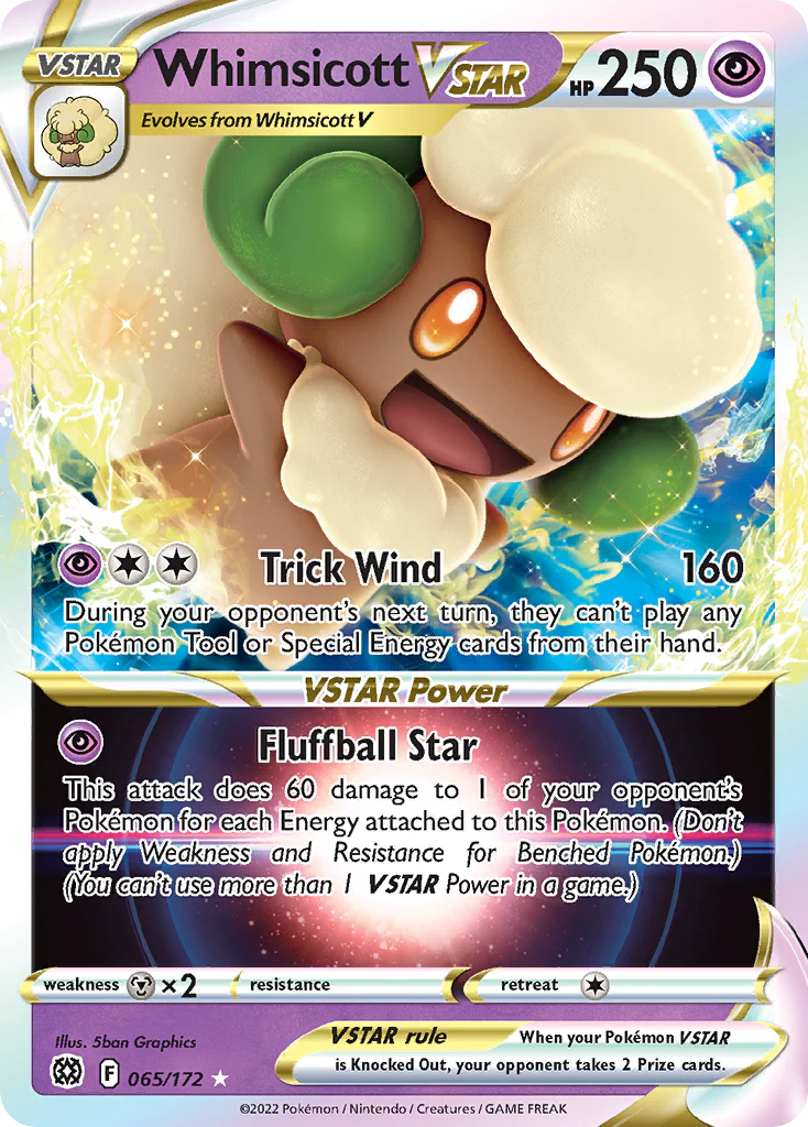 Whimsicott VSTAR (65/172) - [Holo Foil] Brilliant Stars (BRS)
