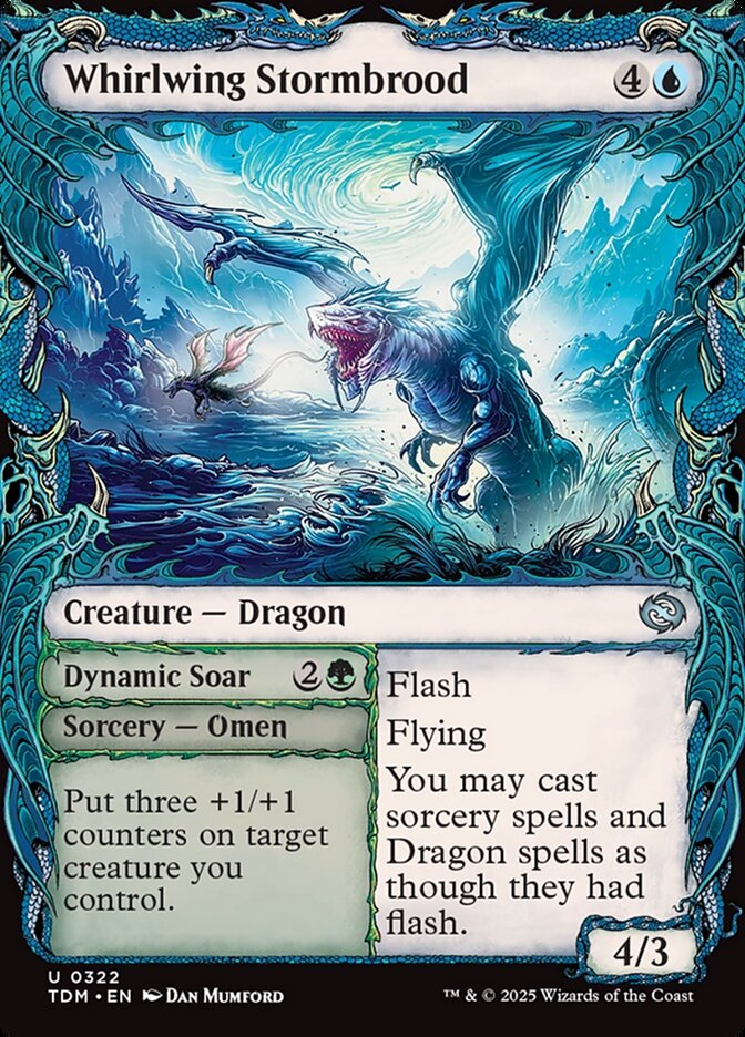 Whirlwing Stormbrood // Dynamic Soar (322) - [Foil, Showcase] Tarkir: Dragonstorm (TDM)