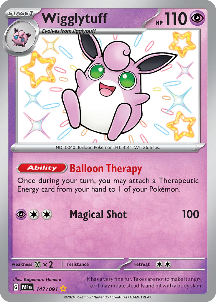 Wigglytuff (147/91) - [Shiny Holo] Paldean Fates (PAF)