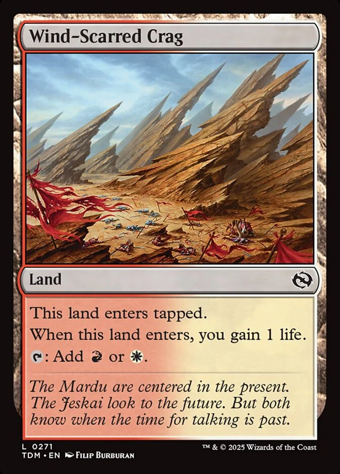 Wind-Scarred Crag (271) - [Foil, Full Art] Tarkir: Dragonstorm (TDM)