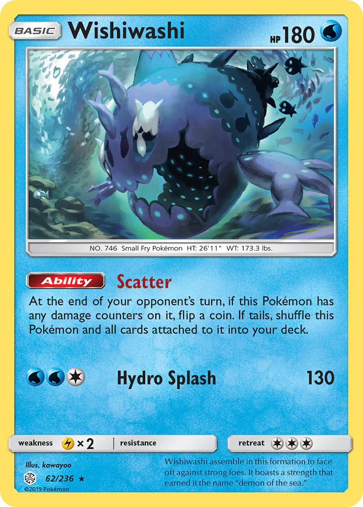 Wishiwashi (62/236) - [Reverse Holo] Cosmic Eclipse (CEC)
