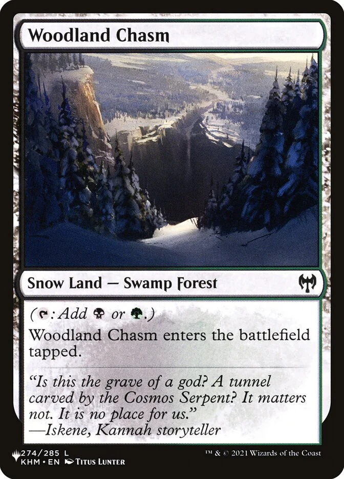 Woodland Chasm - The List (PLST)