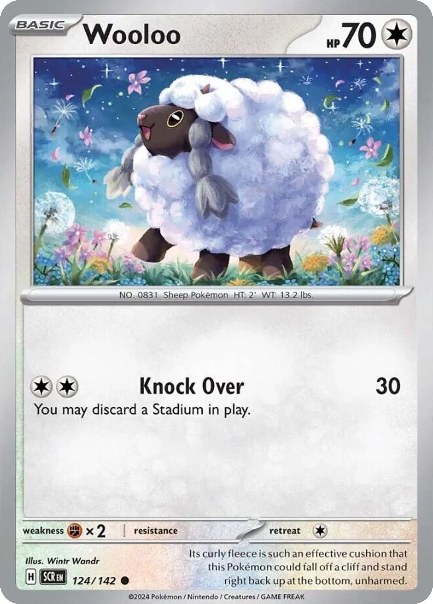Wooloo (124/142) - [Reverse Holo] Stellar Crown (SCR)