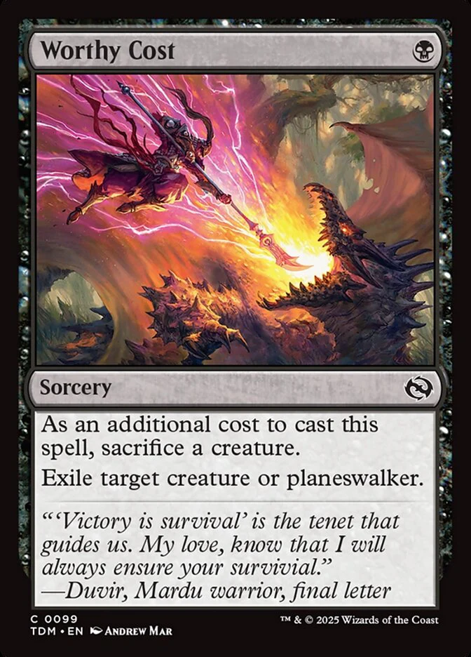 Worthy Cost (99) - [Foil] Tarkir: Dragonstorm (TDM)