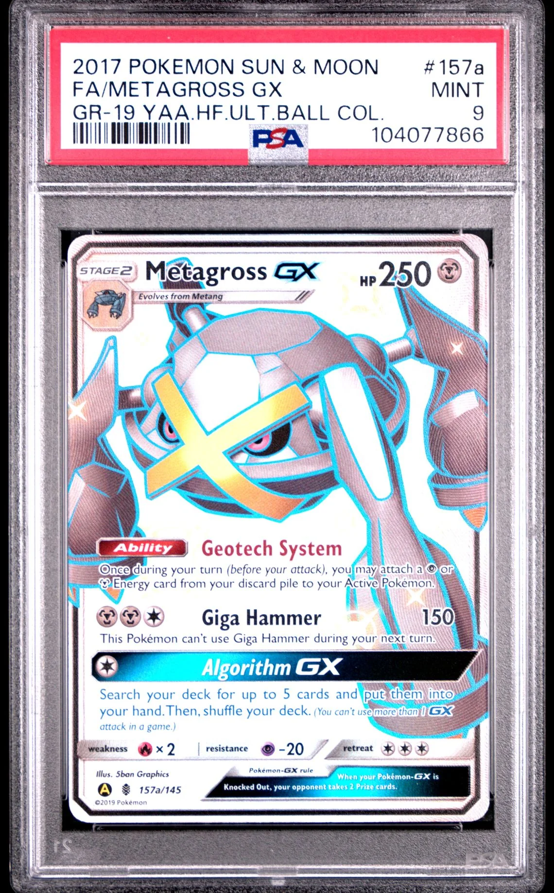 Metagross GX #157a - [Graded PSA 9] Sun & Moon Guardians Rising - Image 2