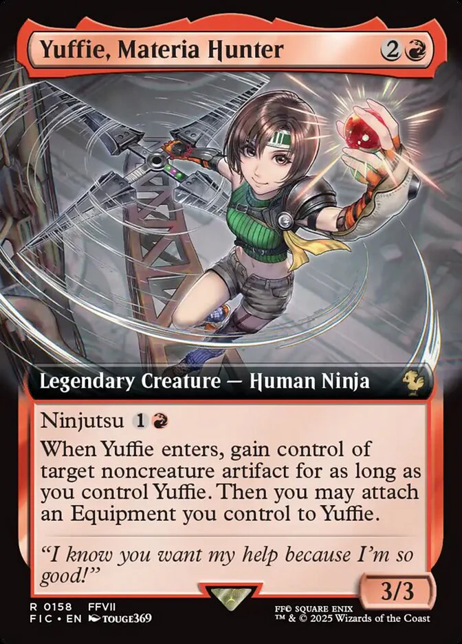 Yuffie, Materia Hunter (158) - [Extended Art] Final Fantasy Commander (FIC)