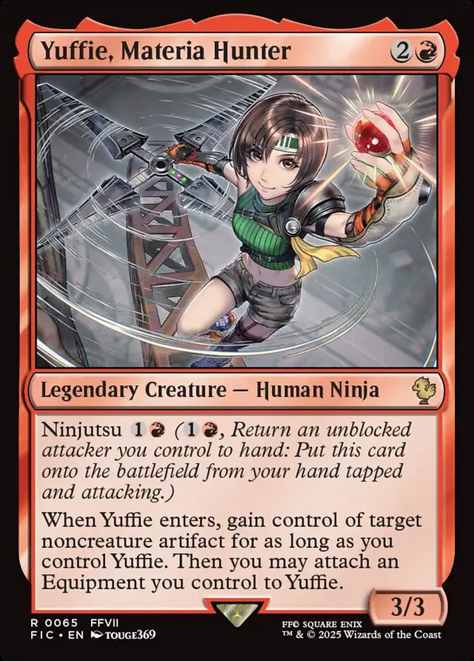Yuffie, Materia Hunter (65) - [Surge Foil] Final Fantasy Commander (FIC)