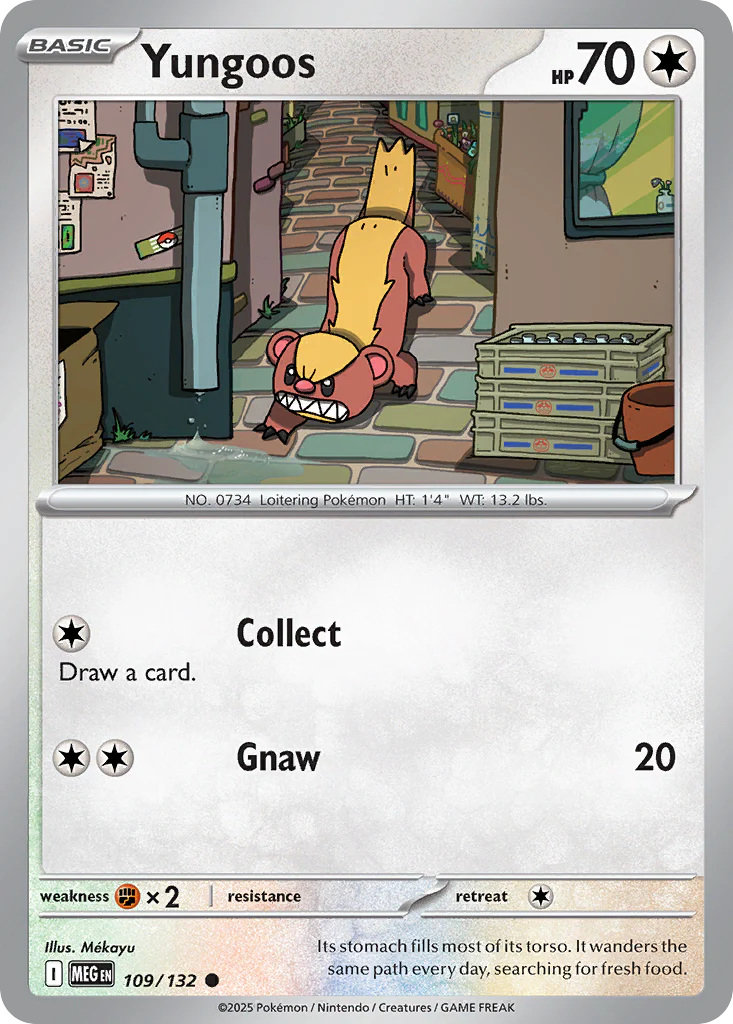 Yungoos (109/132) - [Reverse Holo] Mega Evolution (MEG)