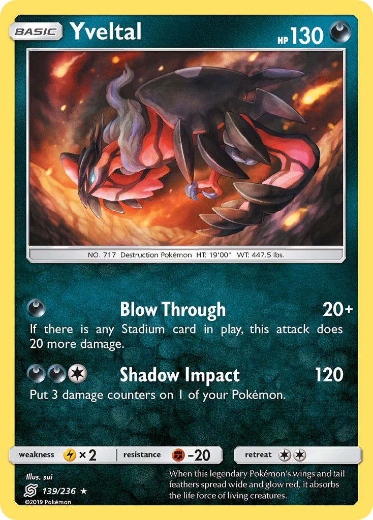 Yveltal (139/236) - [Reverse Holo] Unified Minds (UNM)