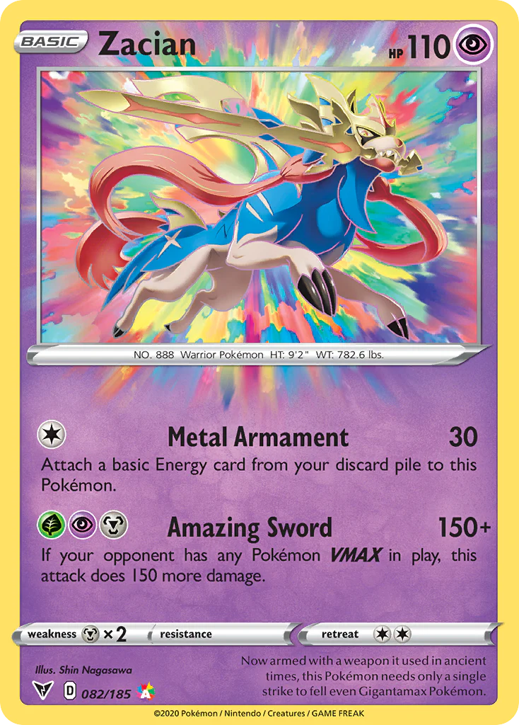 Zacian (82/185) - [Holo Foil] Vivid Voltage (VIV)