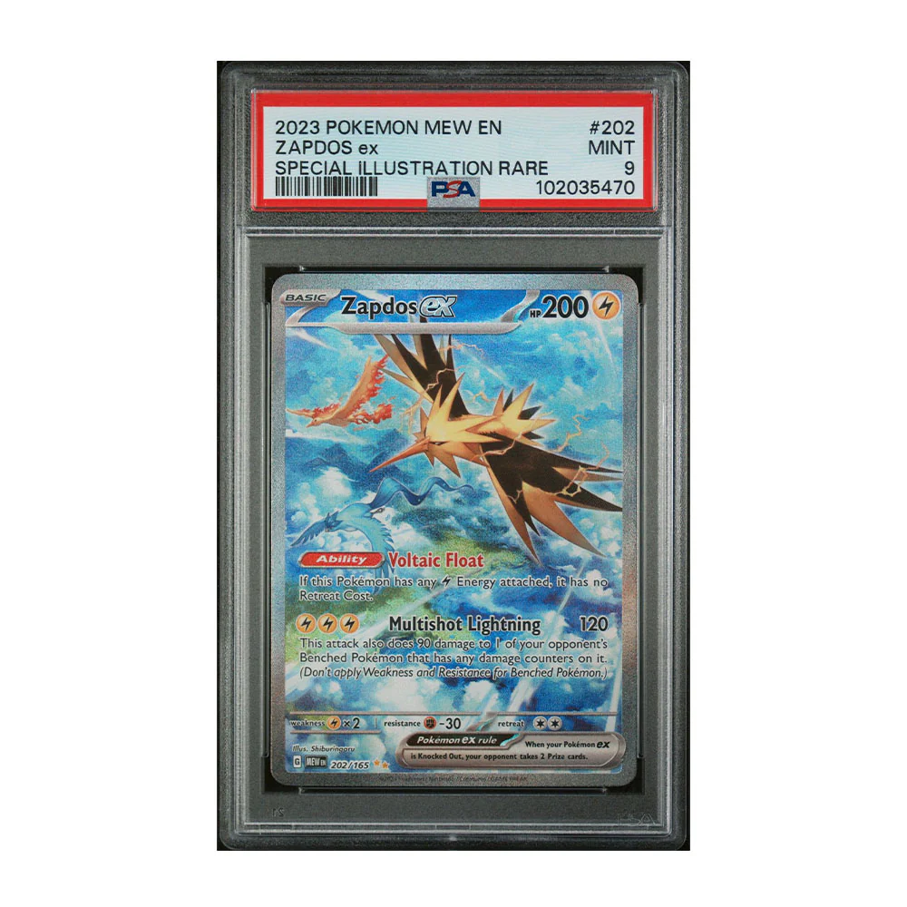 Zapdos ex 202/165 - [Holo, Graded PSA 9] SV: Scarlet & Violet 151 (MEW)