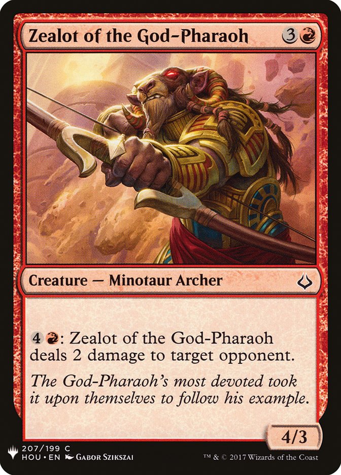 Zealot of the God-Pharaoh - The List (PLST)