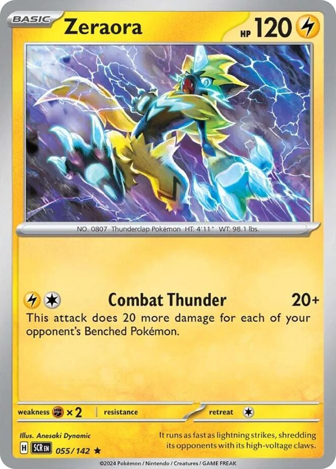 Zeraora (55/142) - [Holo Foil] Stellar Crown (SCR)
