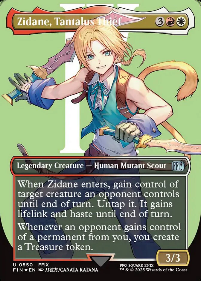 Zidane, Tantalus Thief (550) - [Surge Foil, Borderless] Final Fantasy (FIN)