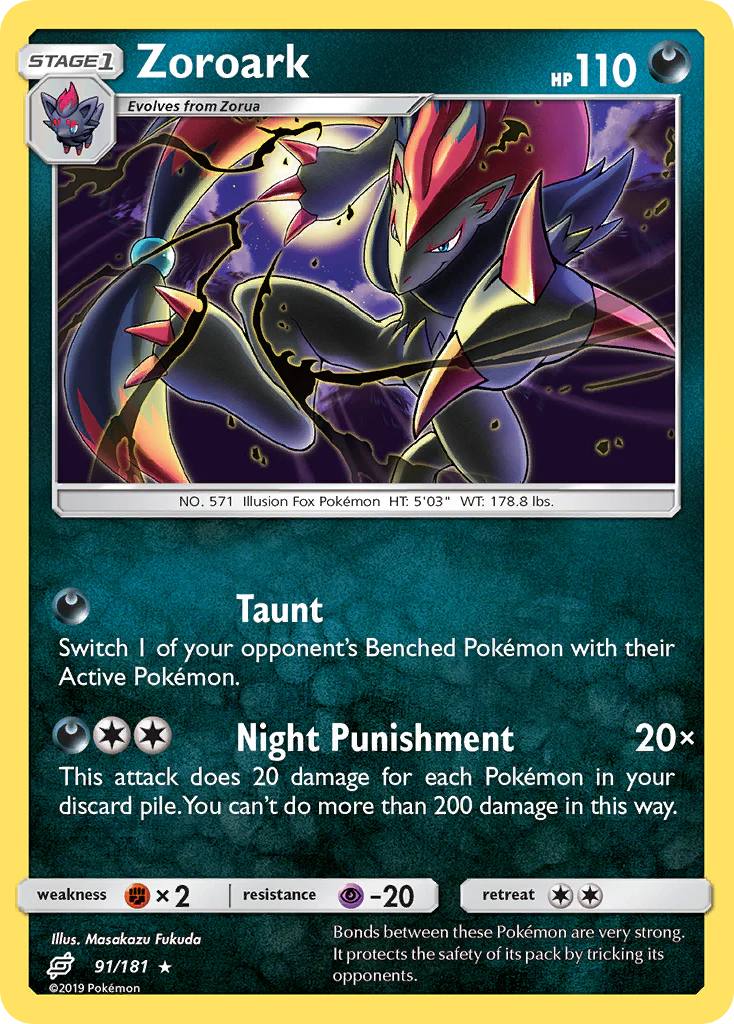 Zoroark (91/181) - [Holo Foil] Team Up (TEU)
