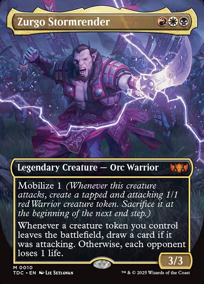 Zurgo Stormrender - [Foil, Borderless] Tarkir: Dragonstorm Commander (TDC)